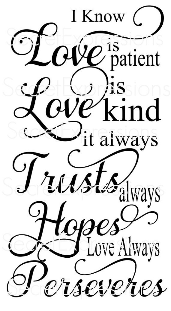 Download Love is Patient Love is Kind Always Trusts by ...