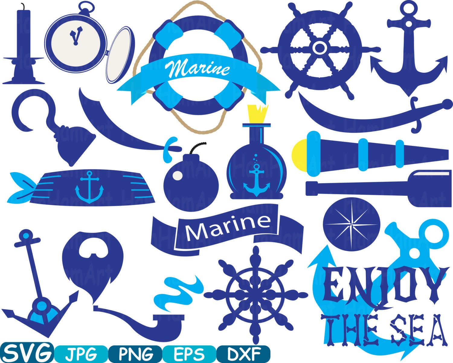 Download Marine Nautical Navy Cutting Files SVG clipart monogram