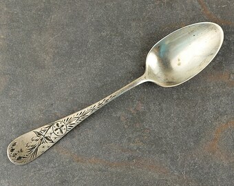 Vintage Sterling Silver Sugar Spoon, Salt Spoon.