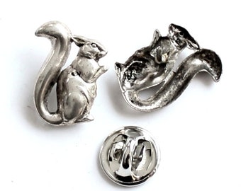 1pcs--Squirrel, Vintage Pins, Antique Silver, 20x15mm (B53-19)
