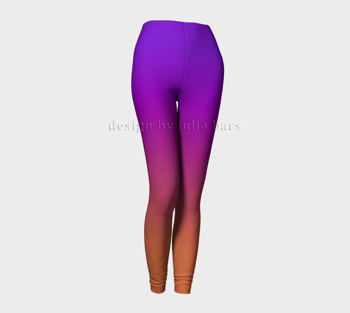 Ombre Leggings Purple Tights Purple and Pink Leggings