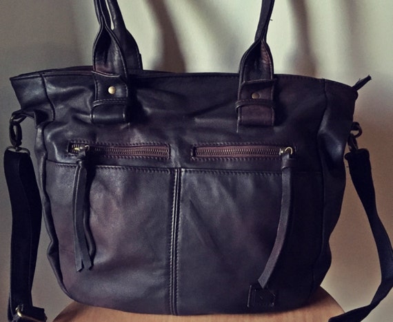 Large leather work tote bag. Everyday laptop by TanaandHide