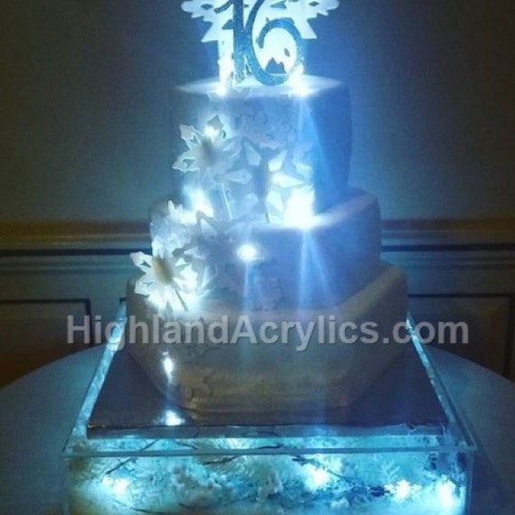 Clear Acrylic Cake Stand Box Removable Lids by HighlandAcrylics