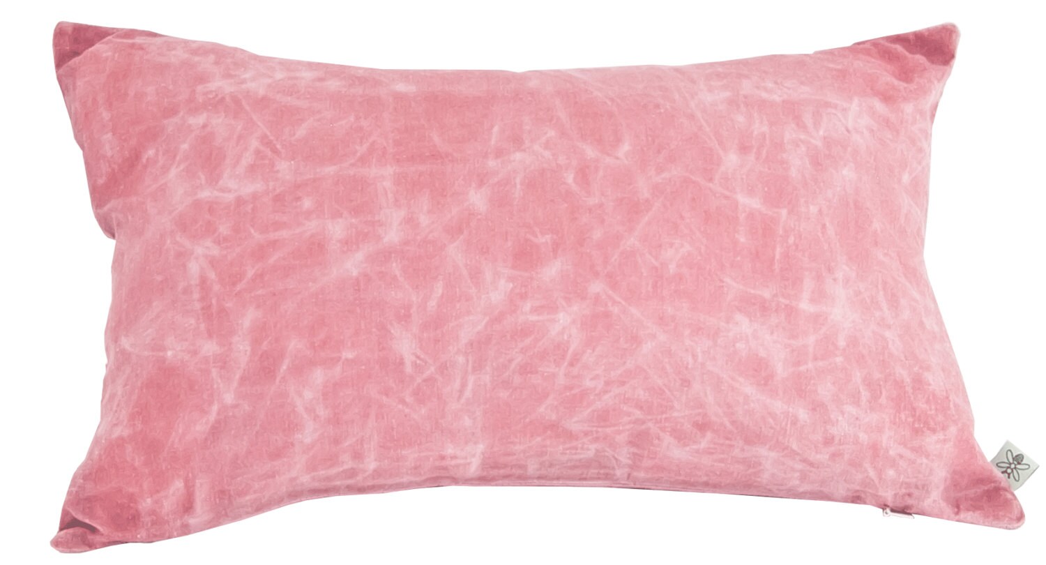 Pink Outdoor Pillow Beeswax Infused Linen 20 by