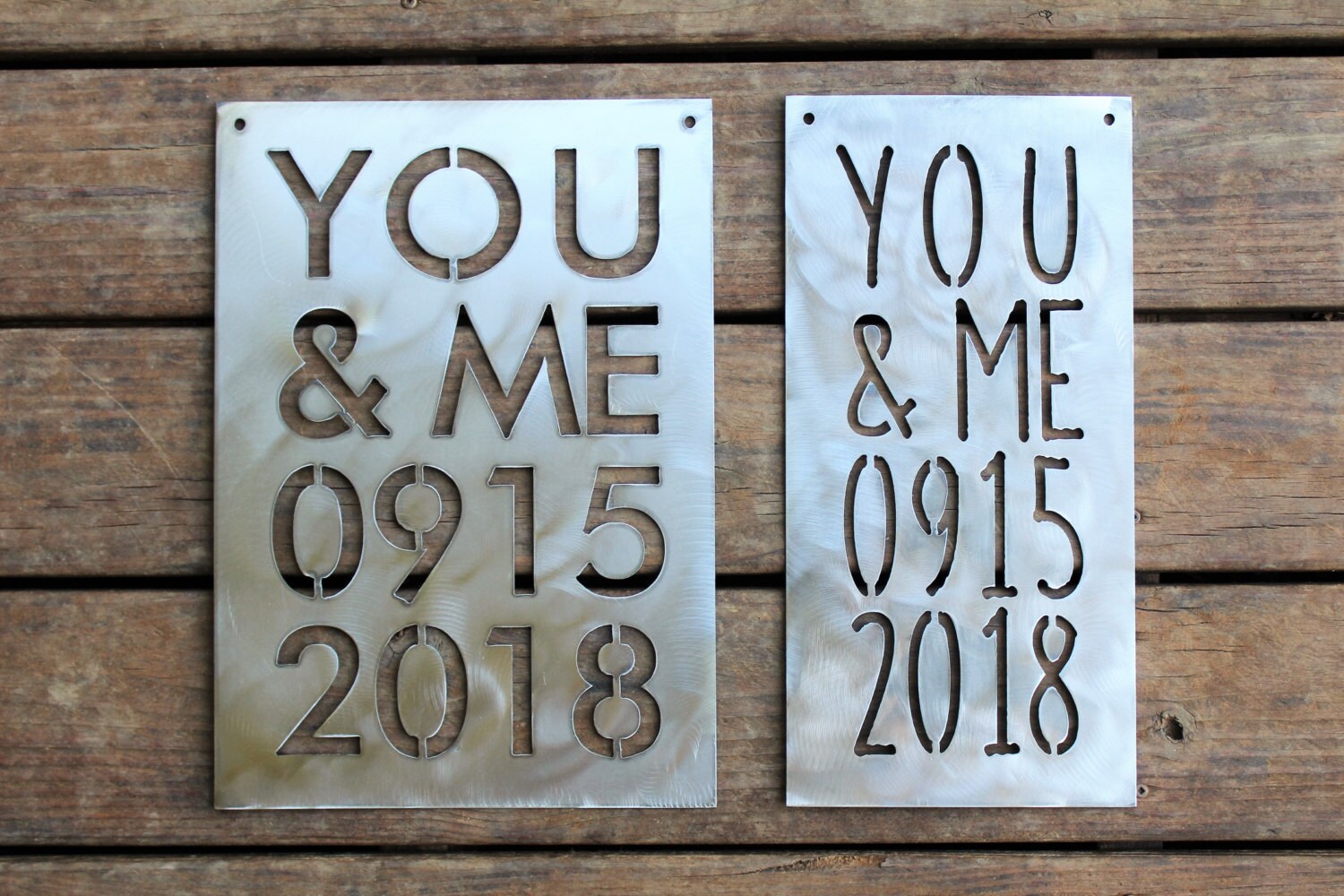 Metal Sign You & Me Anniversary Gift Metal Wall Art