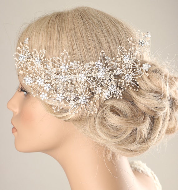 wedding hair piece bridal pearl hairpiece Bridal accessory