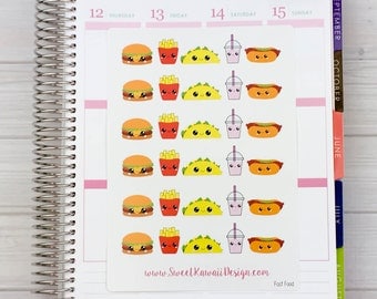 kawaii food sticker etsy