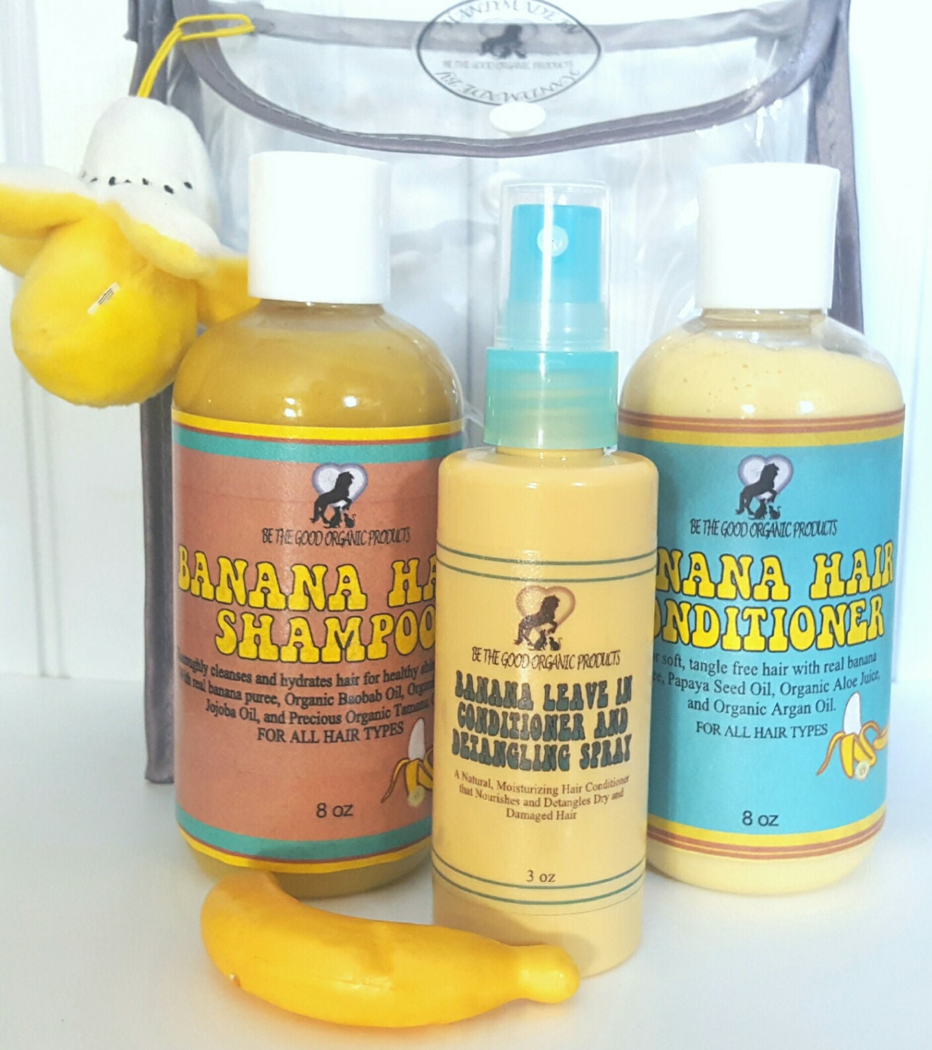 Banana Hair Care Gift Set Banana Shampoo Conditioner and