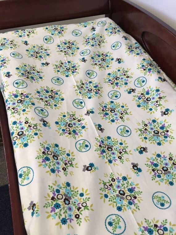 Items similar to Change mat cover changing pad cover mint nursery girl