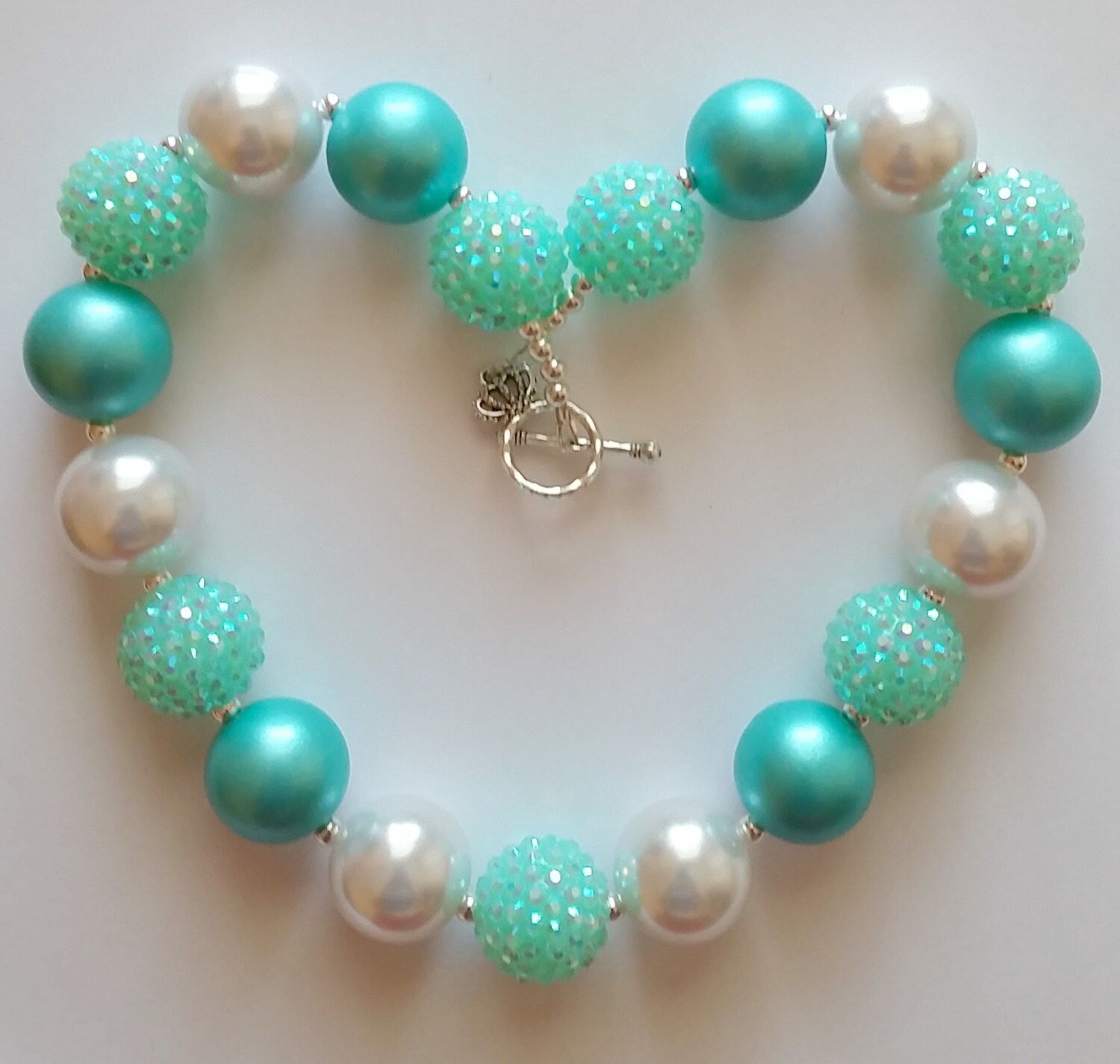 Aqua Pet Necklace Dog Necklace Small Dog Necklace Chunky