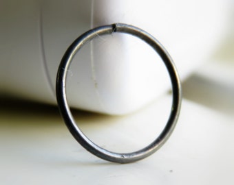 Black Nose Ring - Black Body Piercing - Black Nose Hoop - Lip Ring Hoop
