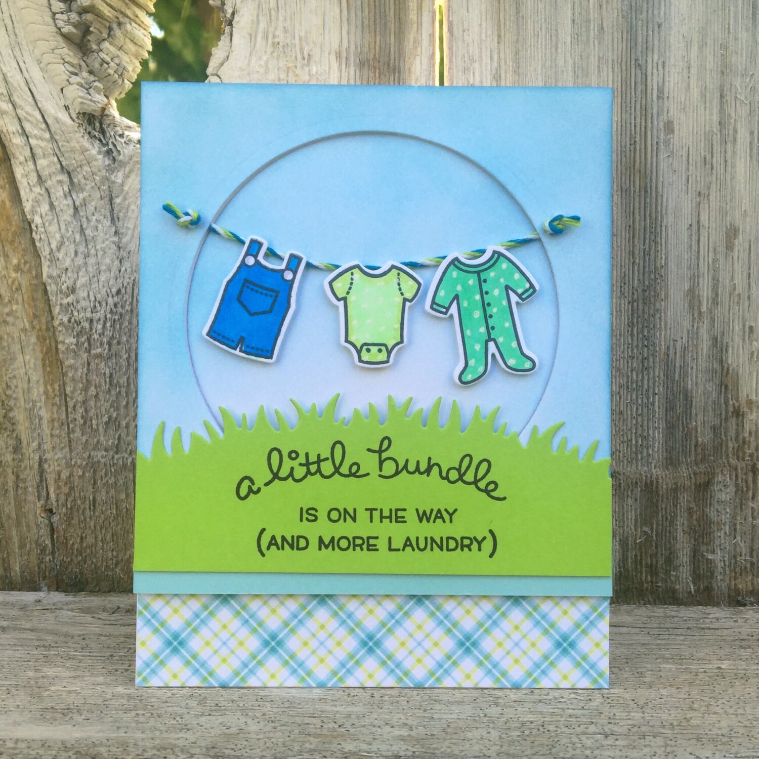 Baby Boy Handmade Card / Baby Shower / Baby by ThePaperyMakery