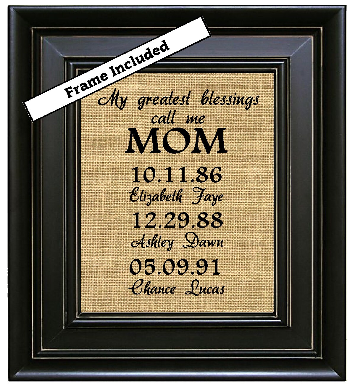 FRAMED Personalized Gift for MOM Mother's Day Gift from