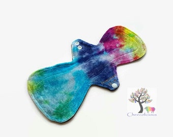 Custom Order Reusable Cloth Pad – Bamboo Velour- Rainbow Swirl - CSP - Cloth Menstrual Pad - Mama Cloth - Windpro Backing