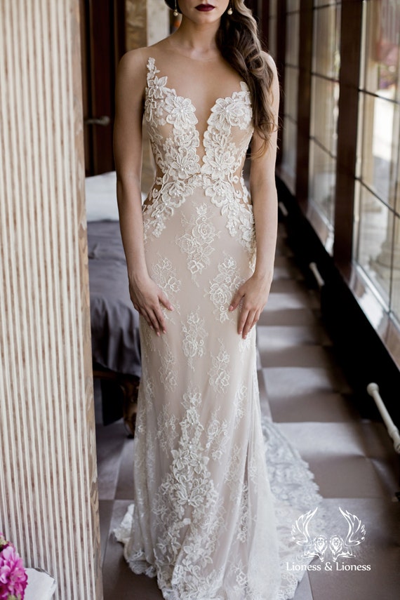 sexy lace wedding dress