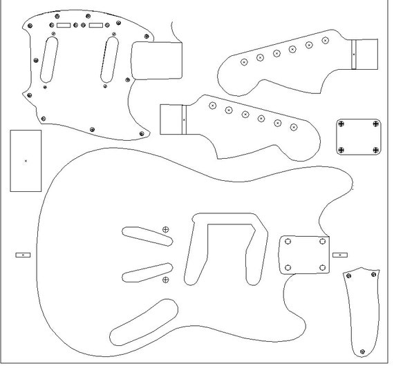 Fender Mustang Template