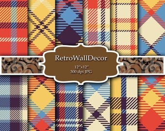 Tartan Digital paper , plaid digital paper , tartan backgrounds, fabric, digital tartan, tartan texture scrapbook Buy 2 Get 1 FREE