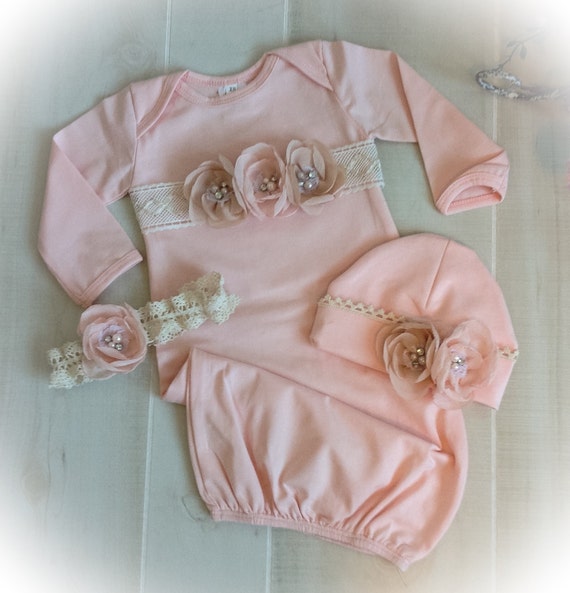 Newborn Girl Outfit Baby Girl Coming Home Outfit by PoshBabyBlooms