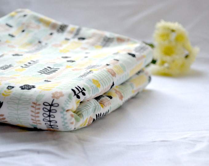 New Baby Gift Idea Girl Blanket Floral baby blanket with flowers Stroller Blanket for girl Mint baby blanket Minky baby blanket kids gift