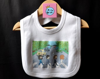 The Beatles Abbey Road Zebra Crossing Baby Bib Gift UK Seller