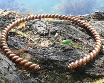Copper torques. Celtic style handmade necklace