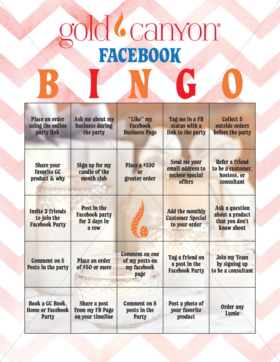 Gold Canyon Facebook Bingo Game