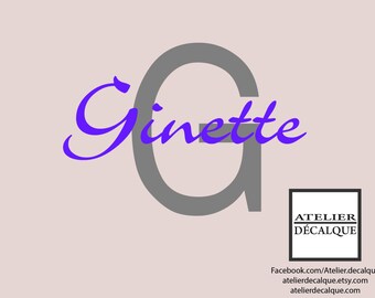 Wall decal no. S-027G - Wall Name