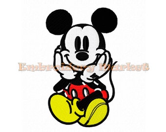 mickey mouse embroidery design 3 sizes Instant Download