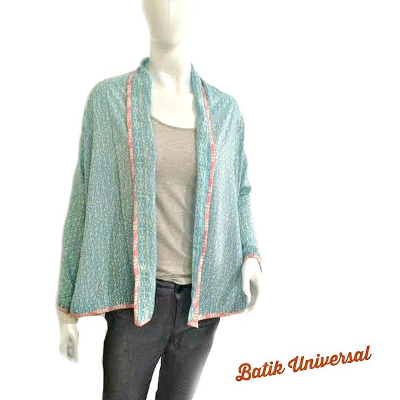 CINDY Cardigan  Batik  Indonesia in New Parang pattern  One of a