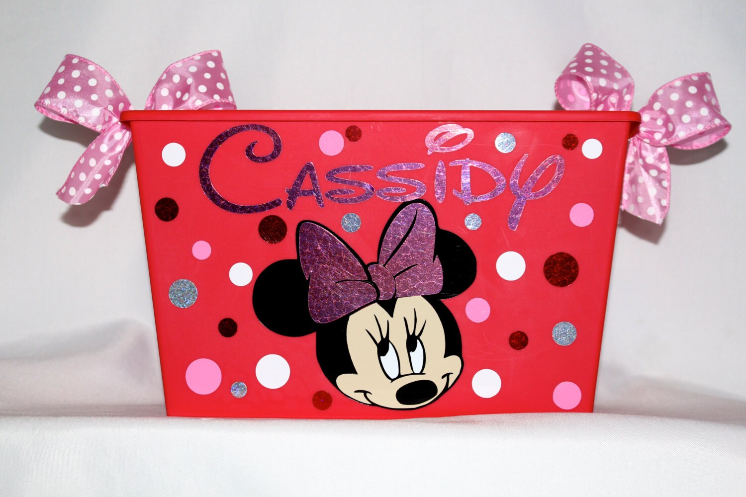 Minnie Mouse Basket Personalized Storage container Toy