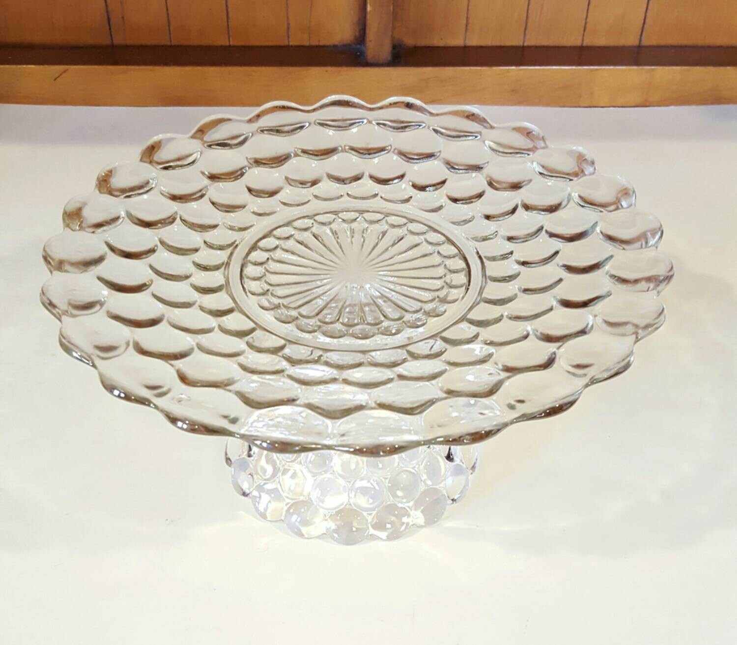 2 Piece Bubble Glass Serving Tray/Platter