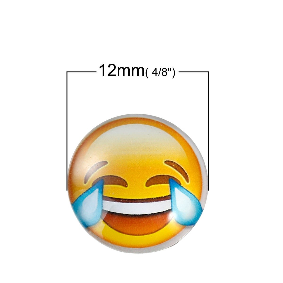 20 Emoji Cabochon glass dome seal 12mm face by VickysJewelrySupply