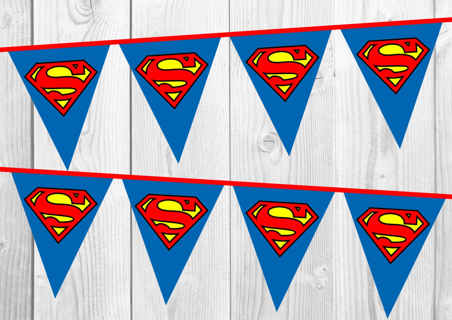 Superman Bunting Banner Birthday Bedroom by TwinklenShineDesign