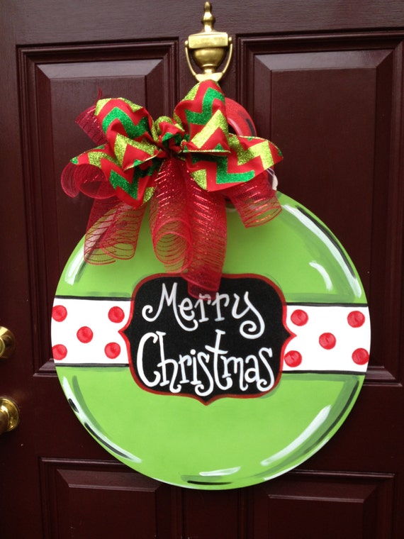 Ornament Door Hanger/Christmas Door Hanger/Green Ornament/The