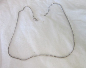 Vintage Sterling Silver Snake Chain Necklace 18 inch
