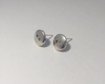 Small Button Stud Earrings