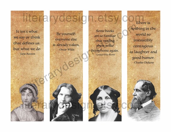 Famous Author Quotes Printable Bookmarks Charles Dickens