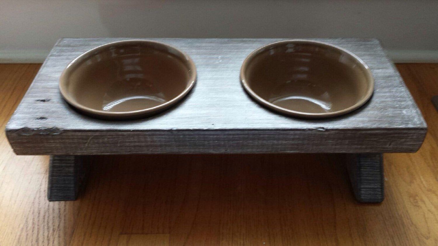 Raised Small Dog Bowl Dish Farm Table Elevated Stand