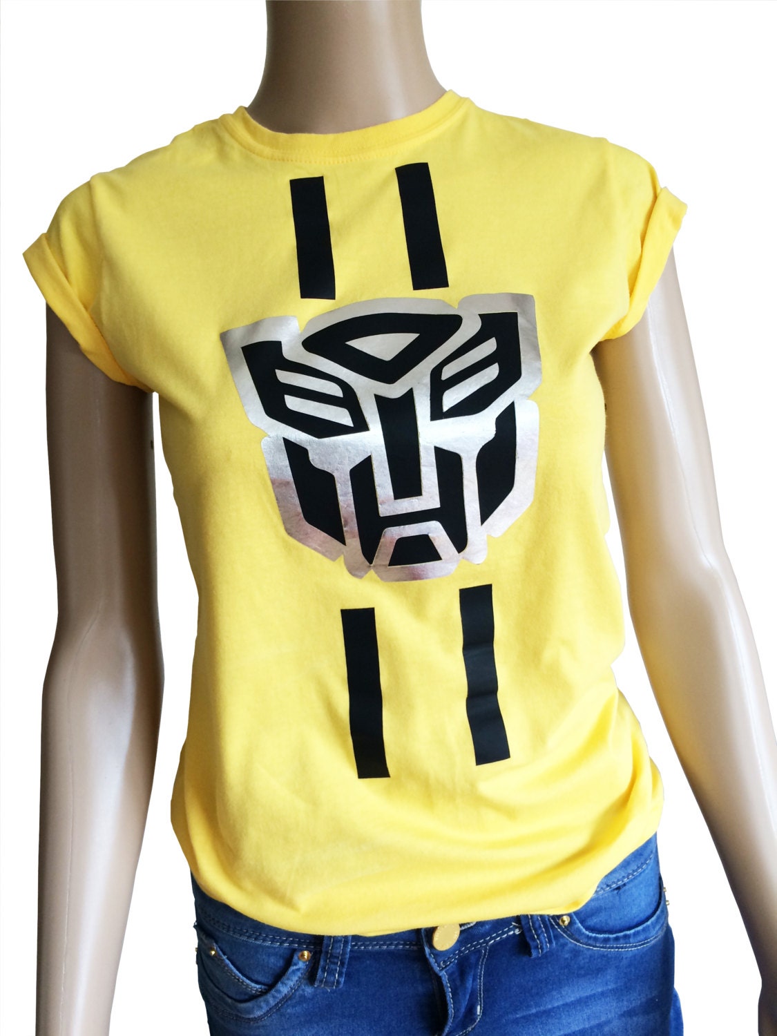 Ladies Bumble Bee Transformers Tshirt