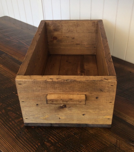 Crate Wood Crate Storage Bin by PandKDesignCo on Etsy