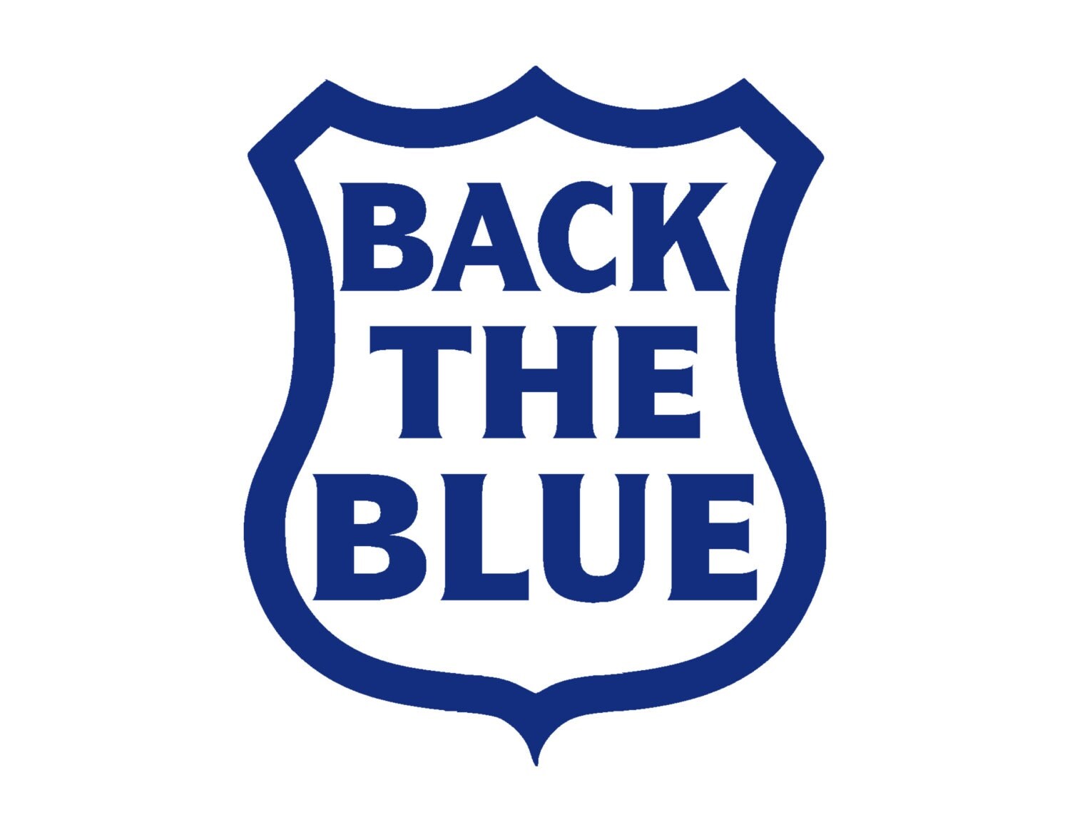 BACK THE BLUE Vinyl Window Decal Pick your size and color