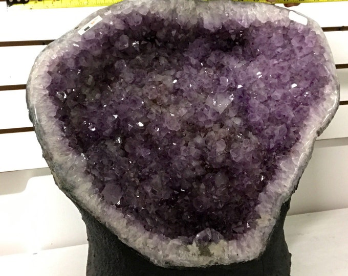 Amethyst Geode Cathedral 16" tall X 20" Wide from Brazil 65 pounds- Home Decor \ Fung Shui \ Crystal \ Crown Chakra \ Chakra Stone \ Purple