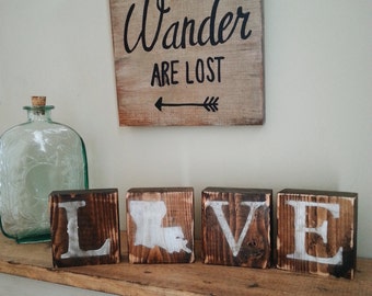 Rustic Louisiana Blocks, REVERSIBLE, Louisiana Home, Louisiana Love, Louisiana Blocks, Louisiana Sign, Louisiana Home Decor, 3.5x14