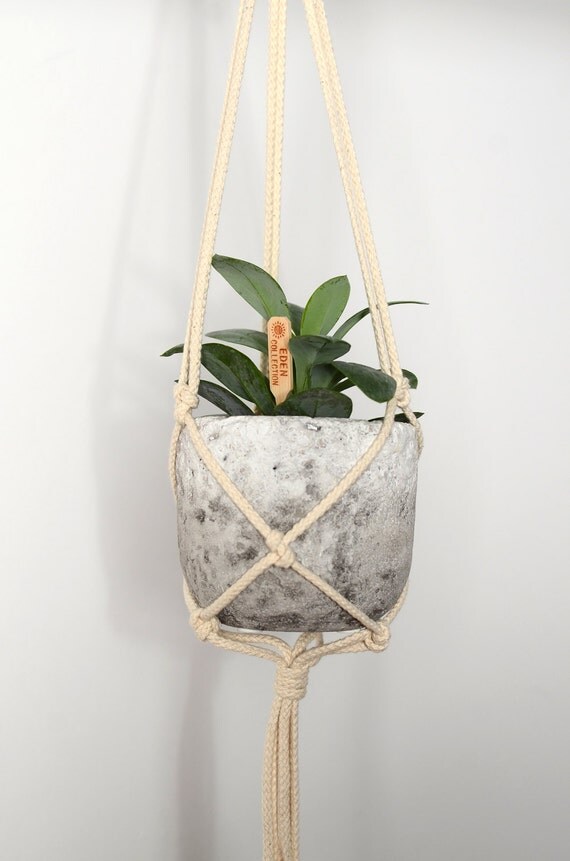 kleine Moderne Makramee Blumenampel 65cm Modern Macrame