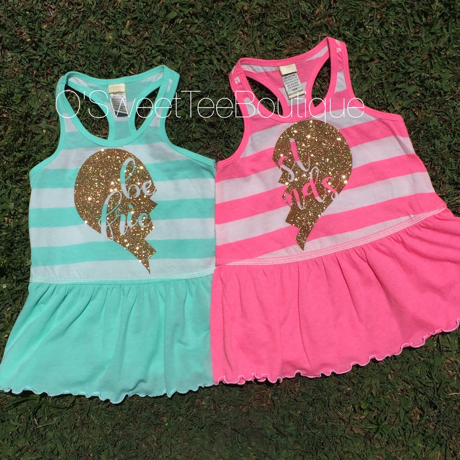 Best Friend Dresses/ Matching Dresses/ by oSweetTEEBoutique