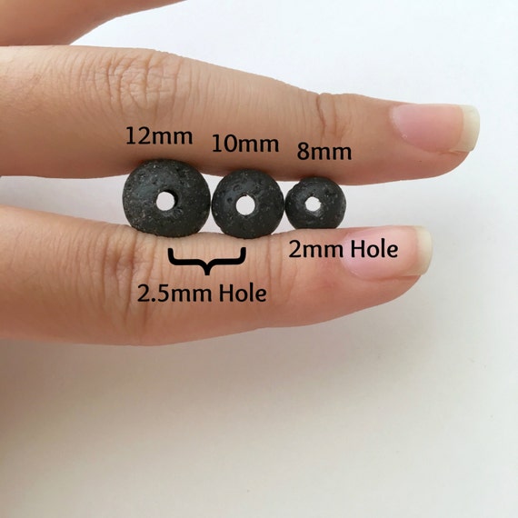 Lava Beads Big Hole Beads 8mm Beads 2mm Hole Beads 2mm