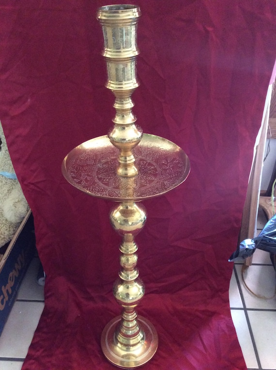 Indian Brass Candle Holder stand36 tall