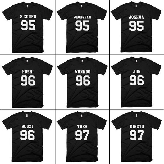 Kaos T Shirt Kpop Seventeen - Kpop Seventeen Jersey T Shirt kaos t shirt kpop seventeen kpop seventeen jersey t shirt