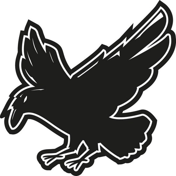 Decal vinyl Sticker Crow. Car window bumper