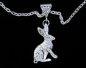 Easter gift Bunny necklace Rabbit Necklace Easter Jewelry Bunny Pendant Animal Jewelry Easter Wedding gift